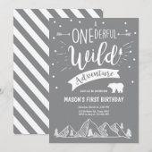 Een mooie wilde avontuur verjaardag uitnodiging jo (Voorkant / Achterkant)
