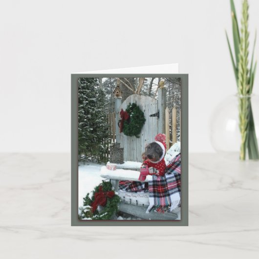 Een mooie winterdag kaart (Voorkant)