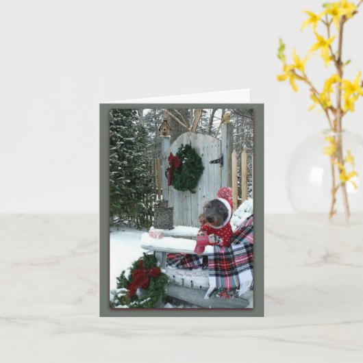 Een mooie winterdag kaart (Gele Bloem)