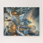 Een mooie winterse scene legpuzzel (Horizontaal)