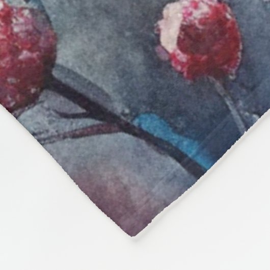 Een mooie witte vos in de winter fleece deken (Hoek)