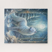 Een mooie witte wolf legpuzzel (Horizontaal)