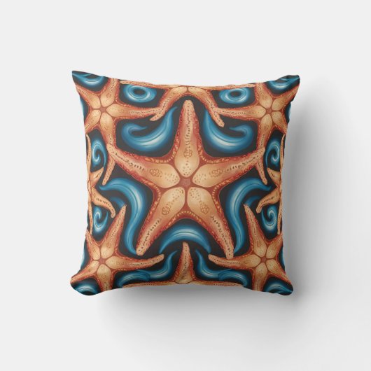 Een mooie zeester op blauw kussen (Voorkant)