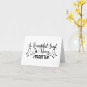 Een mooie ziel wordt nooit vergeten GEPERSONALISEE Kaart (Gele Bloem)