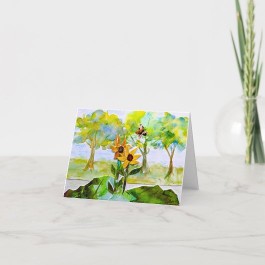 Een mooie zomerdag feestdagen kaart (Voorkant)