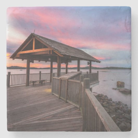 Een mooie zon stenen onderzetter (Voorkant)