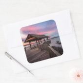 Een mooie zon vierkante sticker (Envelop)