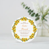 Een mooie zonnebloem, een oestertak in kaart (Staand voorkant)