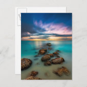 Een mooie zonsondergang over Grace Bay | Turks- en Briefkaart (Voorkant / Achterkant)