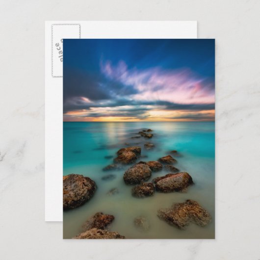 Een mooie zonsondergang over Grace Bay | Turks- en Briefkaart (Voorkant / Achterkant)