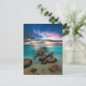 Een mooie zonsondergang over Grace Bay | Turks- en Briefkaart (Staand voorkant)