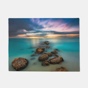 Een mooie zonsondergang over Grace Bay Turks- en Deurmat