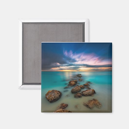 Een mooie zonsondergang over Grace Bay | Turks- en Magneet (Voorkant / Achterkant)