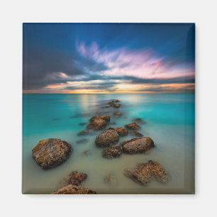 Een mooie zonsondergang over Grace Bay   Turks- en Magneet