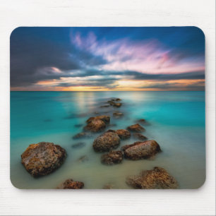 Een mooie zonsondergang over Grace Bay Turks- en Muismat