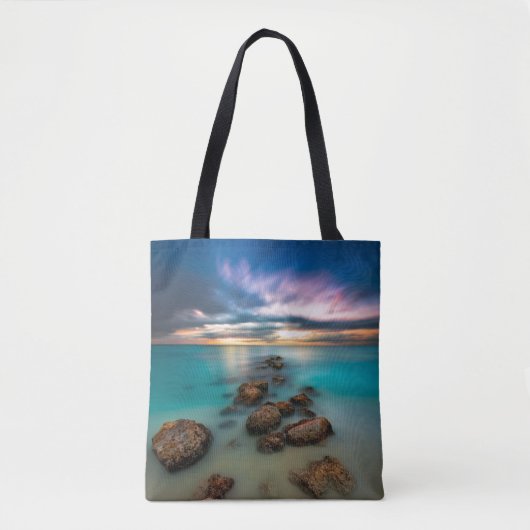 Een mooie zonsondergang over Grace Bay | Turks- en Tote Bag (Voorkant)