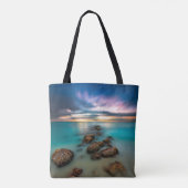 Een mooie zonsondergang over Grace Bay | Turks- en Tote Bag (Achterkant)