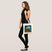 Een mooie zonsondergang over Grace Bay | Turks- en Tote Bag (Voorkant (model))