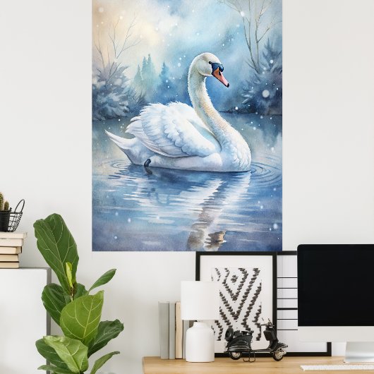 Een mooie zwaan poster (Thuiskantoor)