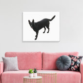 Een mooie zwarte Duitse herder Canvas Afdruk (Insitu (Woonkamer))