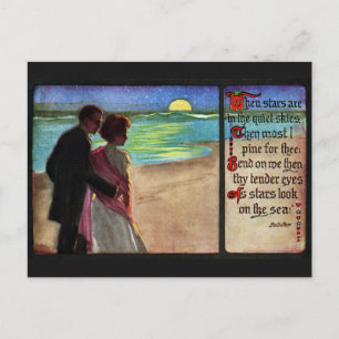Een moonlight-rol briefkaart