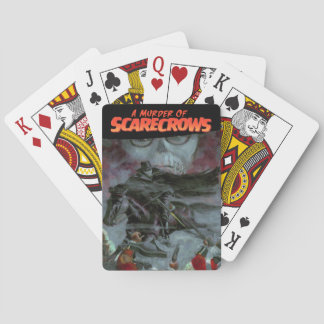 Een moord op spelkaarten met scènes pokerkaarten