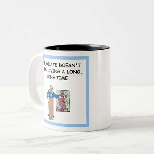 Een mop van een mam tweekleurige koffiemok (Voorkant links)