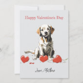 Een moppige puppy feestdagenkaart (Voorkant)