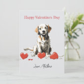 Een moppige puppy feestdagenkaart (Staand voorkant)