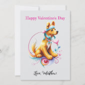 Een mops hondje feestdagenkaart (Voorkant)