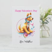 Een mops hondje feestdagenkaart (Staand voorkant)