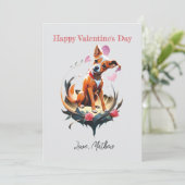 Een mops hondje feestdagenkaart (Staand voorkant)