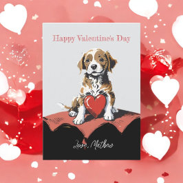 Een mops hondje feestdagenkaart