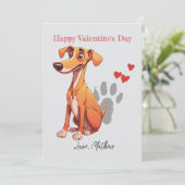 Een mops hondje feestdagenkaart (Staand voorkant)