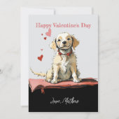 Een mopsige puppy feestdagenkaart (Voorkant)