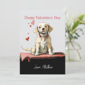 Een mopsige puppy feestdagenkaart (Staand voorkant)