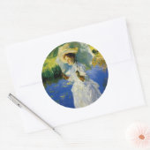 Een morning Walk Ronde Sticker (Envelop)