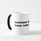 Een morphing koffiekopje zwart handvat magische mok (Voorkant links)