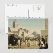 Een moskee in de hoofdstraat, Kairwan, Tunesië Briefkaart (Voorkant / Achterkant)