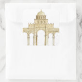 Een moskee van Uqba. Kairouan Tunesië. Hoofdgevel Vierkante Sticker (Tas)