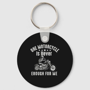 Eén motor is genoeg grappige fiets motorrijder sleutelhanger