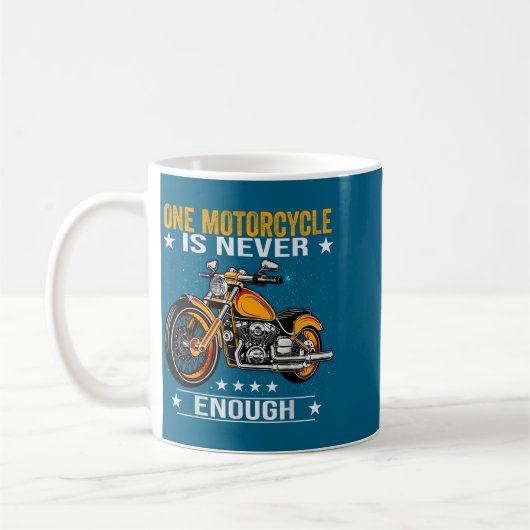 Één motor is nooit genoeg - Grappige Biker Quote Koffiemok (Links)
