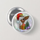 Een mousy Dog Kerstmis Ronde Button 5,7 Cm (Voorkant /achterkant)
