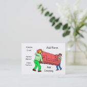 Een  Mover Business/Profile Card Visitekaartje (Staand voorkant)