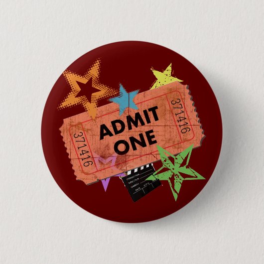 ÉÉN MOVIE TICKET TOEVOEGEN RONDE BUTTON 5,7 CM (Voorkant)