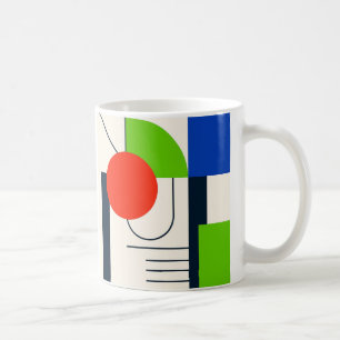 Een mug met moderne look en geometrische vormen. koffiemok