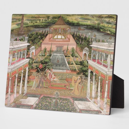 Een Mughal prinses in haar tuin (gouache op papier Fotoplaat (Zijkant)