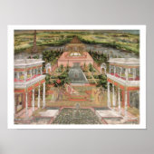 Een Mughal prinses in haar tuin (gouache op papier Poster (Voorkant)