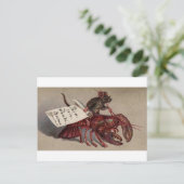 Een muis en zijn kreeft briefkaart (Staand voorkant)