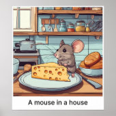 Een muis in een huis - Print (Voorkant)